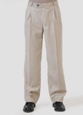 Double Pleated Pants - Beige