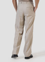 Double Pleated Pants - Beige