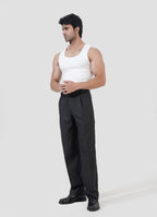 Black Single Pleated Pants