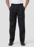 Black Single Pleated Pants