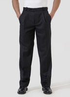 Black Single Pleated Pants