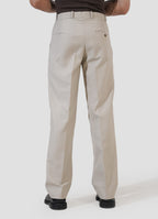 Beige Single Pleated Pants