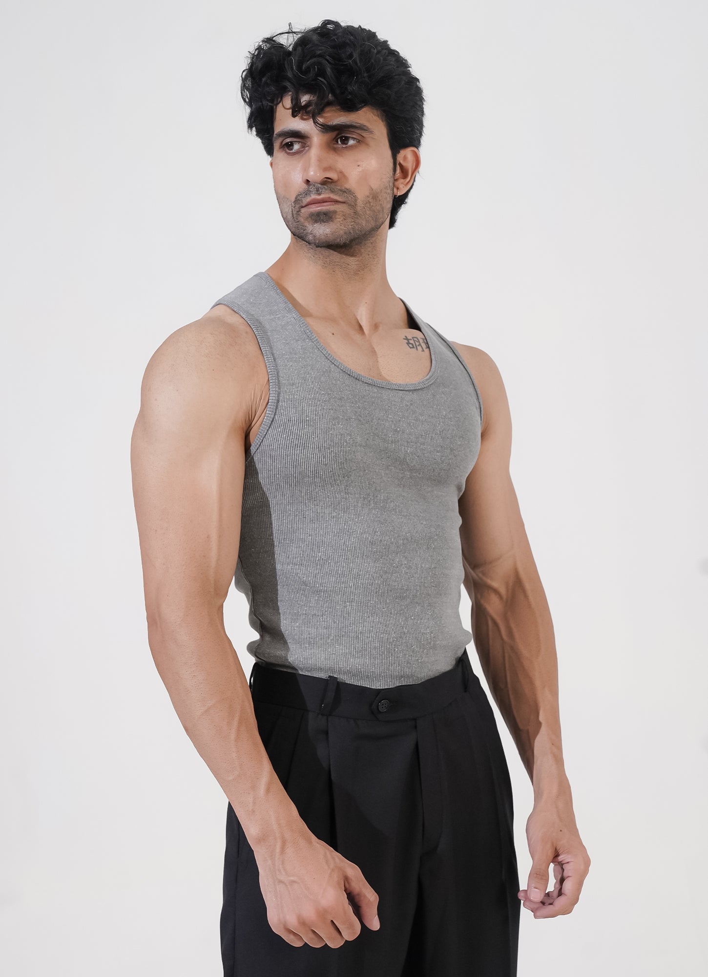 Tank Top Combo – White, Black, Grey