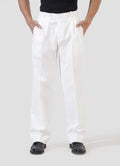 Double Pleated Pants — White