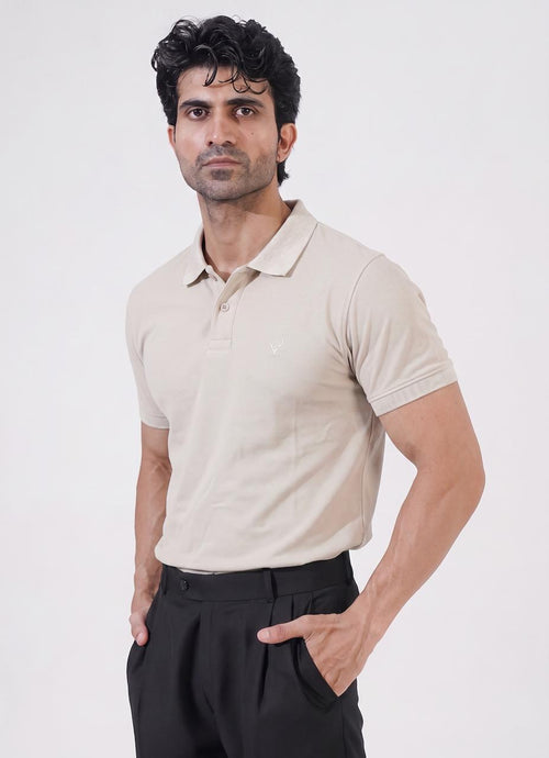 Beige Polo Shirt