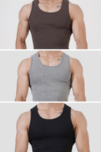 Tank Top Combo – Brown,Black&Grey