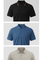 Set of 3 Polo Shirts – Beige, Black& Blue