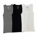 Tank Top Combo – White, Black, Grey