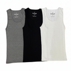 Tank Top Combo – White, Black, Grey