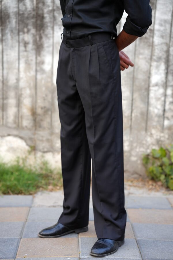Black Double Pleated Pants